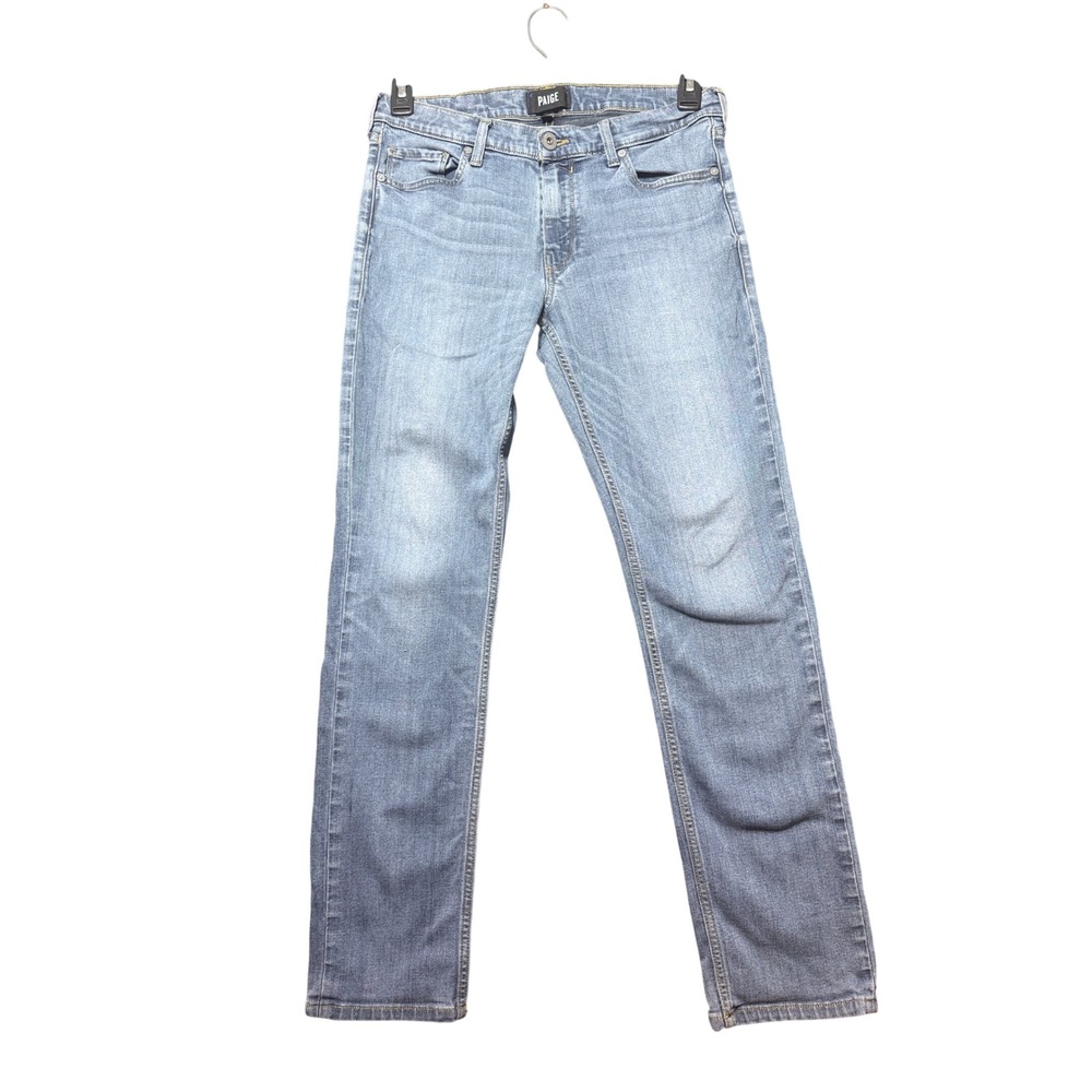 PAIGE Federal Slim Straight Jeans Mens 30 Blue Excellent Denim Stretch